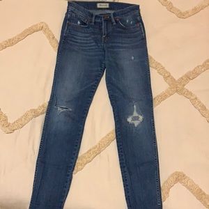 Madewell high rise ripped skinny jeans